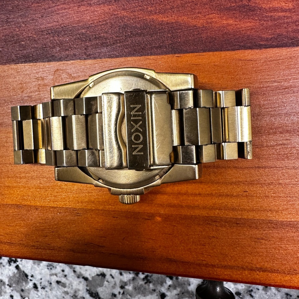 Nixon chronograph men’s gold watch